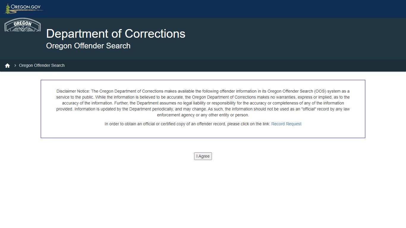 Oregon Offender Search